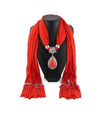 Maxovel™ women-scarf-with-necklace-jewellery