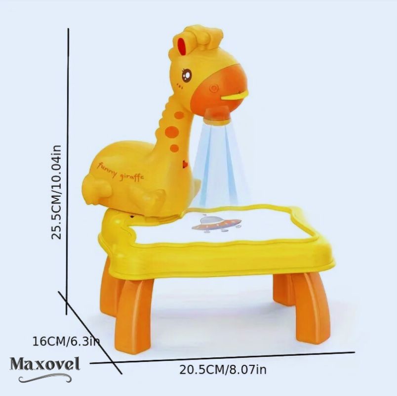 Giraffe Projection Painting Table with Music