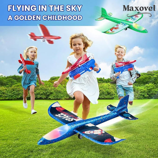 2-in-1 Foam Airplane Glider Toy – Fun, Safe, and Interactive Play for Kids