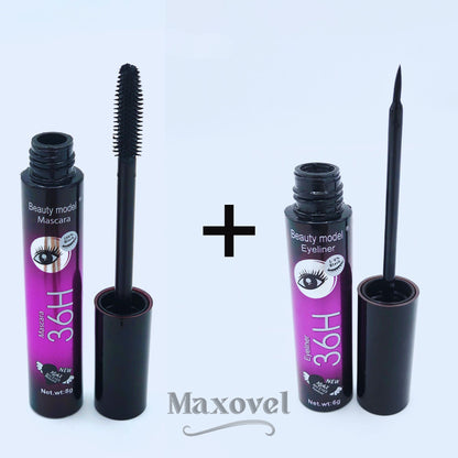 Liquid Eyeliner Pencil + Waterproof Mascara Set