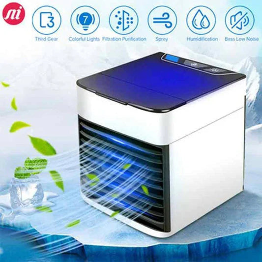 مكيف هواء محمول Maxovel™ مزود بمروحة ومصباح LED ومرطب ومنقي هواء ٤ في ١ 